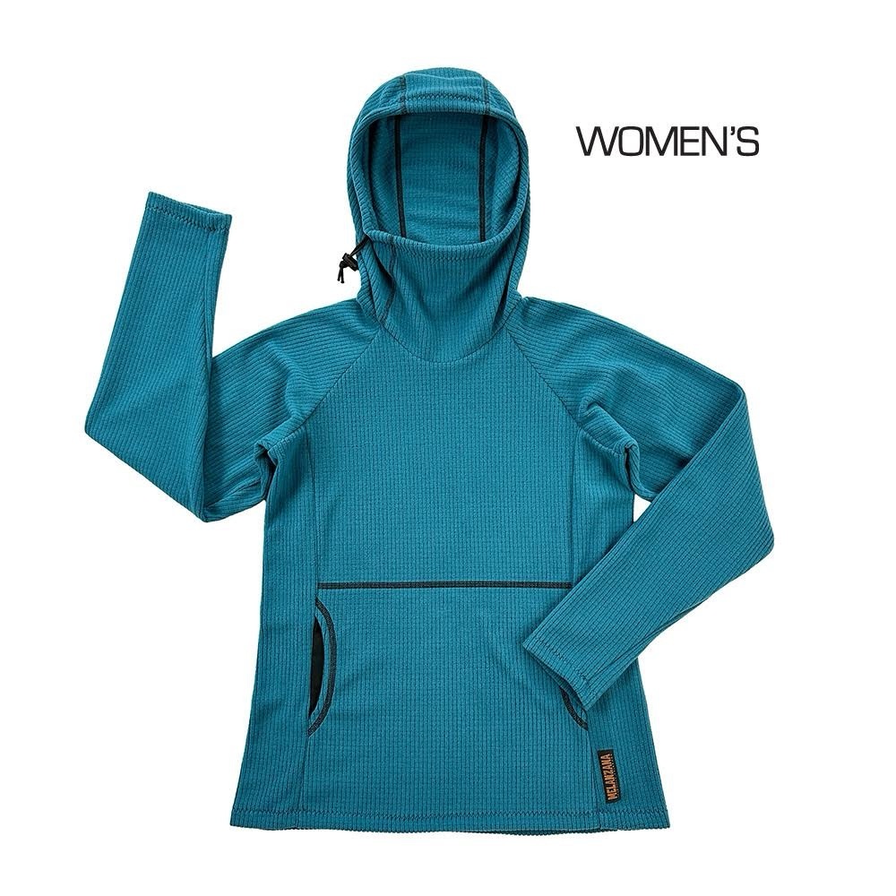 Melanzana Microgrid Hoodie (V2) women’s XL in marine teal (2024 color)